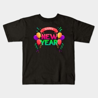 Happy New Year Burst Kids T-Shirt